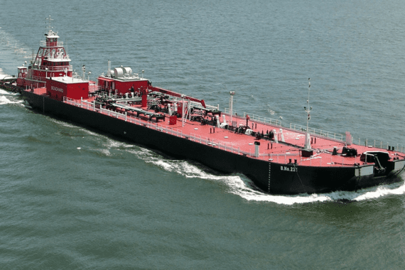 design and construction of crude oil tanker barge